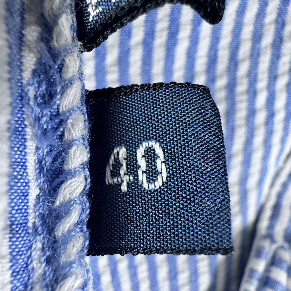 Polo Ralph Lauren Seersucker Tyler Shorts Mens 40 Blue White‎ Stripes Preppy 8" - Picture 3 of 5